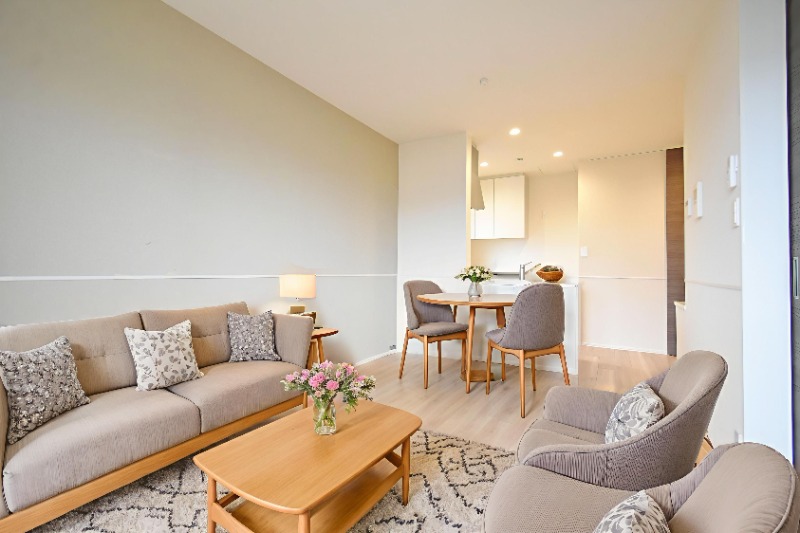 居室・リビング　ＣＧ画像の為実際は家具・家電の設置無し。