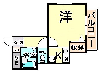 KマンションJINの間取り写真