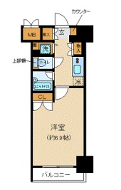 千代田区神田神保町のマンションの間取り