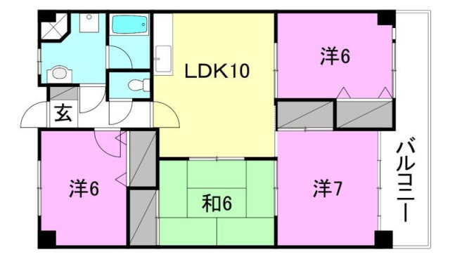 伊予郡松前町大字西高柳のマンションの間取り