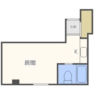 札幌市豊平区中の島二条のマンションの間取り
