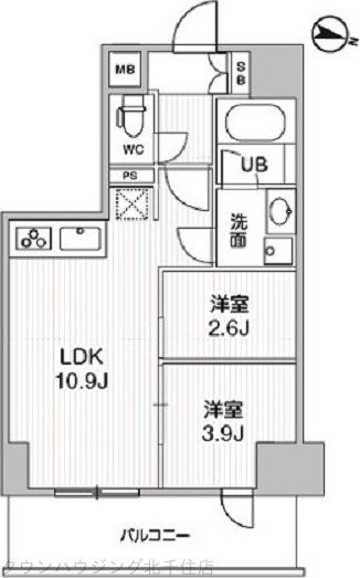 コンフォリア・リヴ千住の間取り