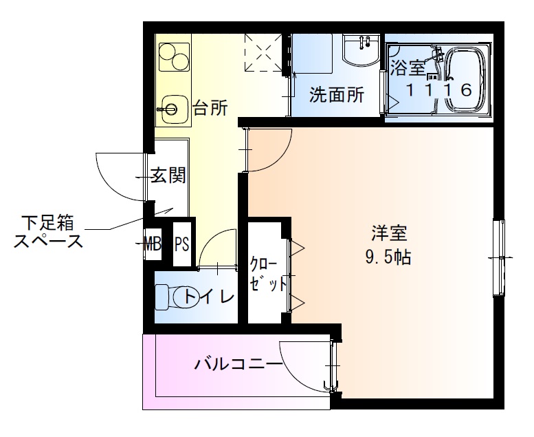 フジパレス堺石津川ノースの間取り