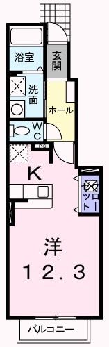 【揖保郡太子町東南のアパートの間取り】