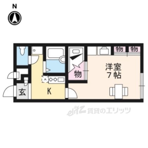 東近江市林田町のアパートの間取り