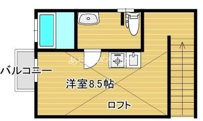 浜松市中央区鹿谷町のアパートの間取り