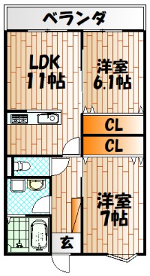 モンターニュ門司の間取り