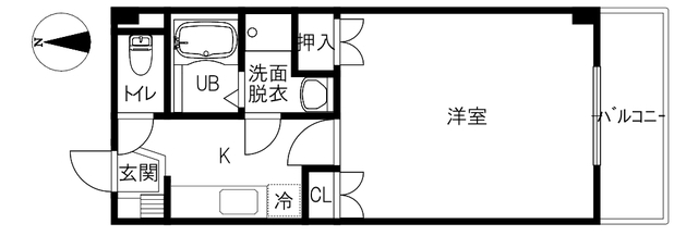 エスペランス徳用Ａ棟の間取り