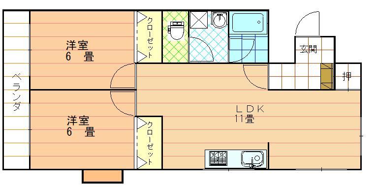 緑風館山西町の間取り