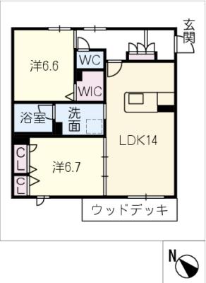 エルパティオ　Ｎ棟の間取り