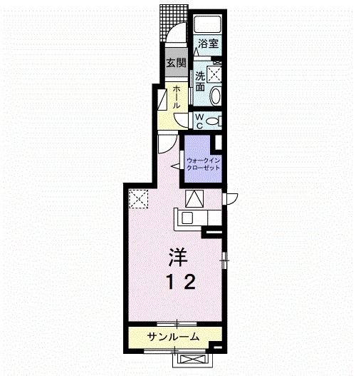 八戸市大字中居林のアパートの間取り