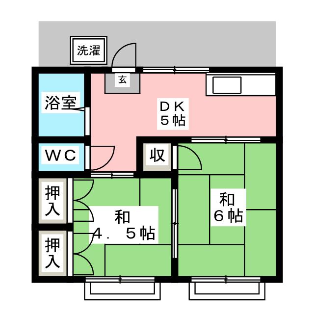 栄コーポの間取り