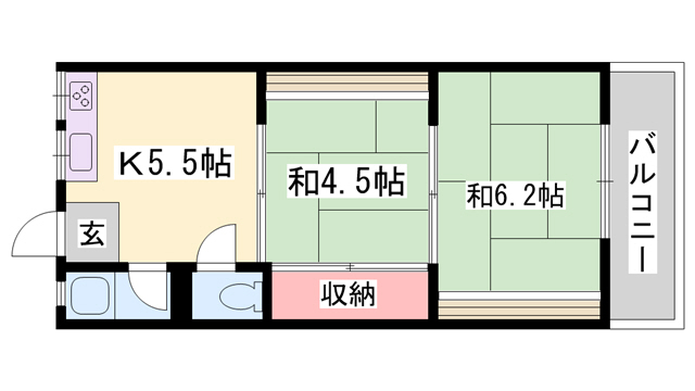 鳳アパートの間取り