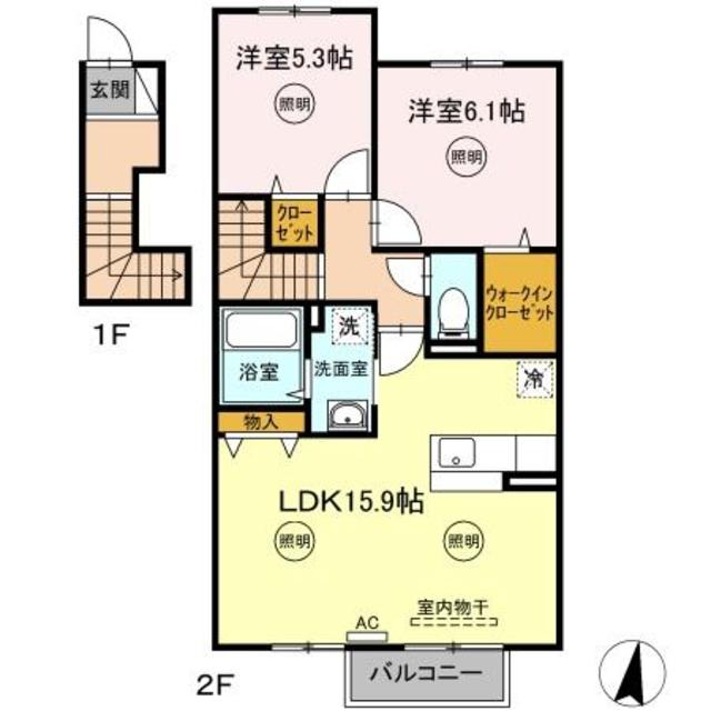 リーベ　クオーレ　Ｂ棟の間取り