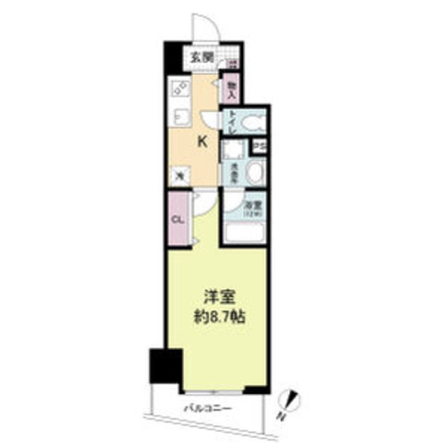 神戸市中央区磯辺通のマンションの間取り