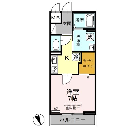 上尾市柏座のアパートの間取り