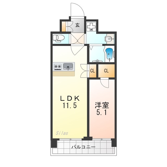 クリスタルグランツ京都西大路の間取り