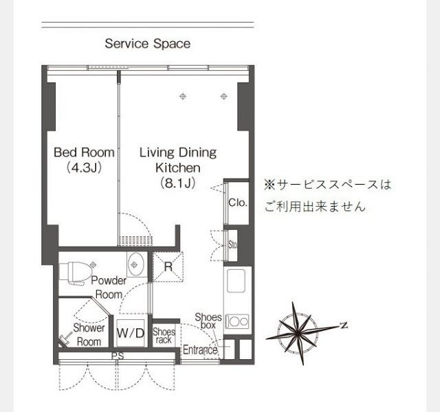 ウエリスアーバン品川タワーの間取り