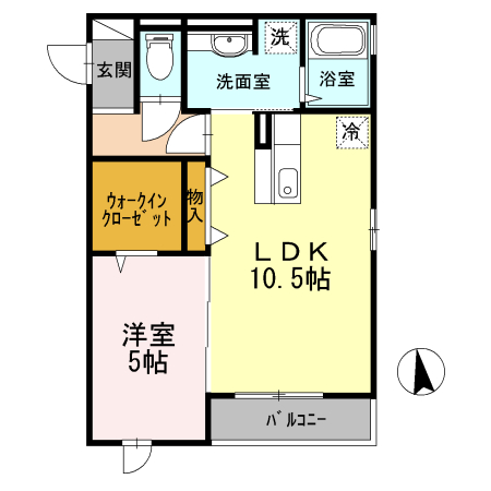 豊中市利倉東のアパートの間取り