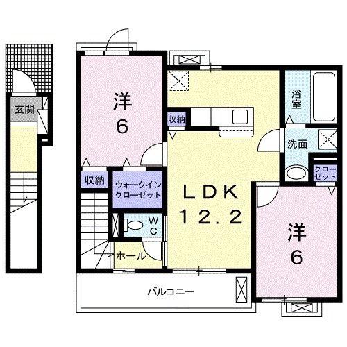 エスペランサ天草　Ａの間取り