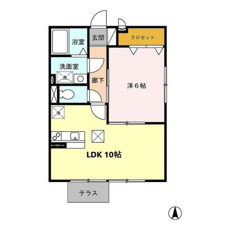 セントスクエアー　Ｂの間取り