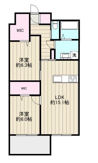 厚木市松枝1丁目計画の間取り