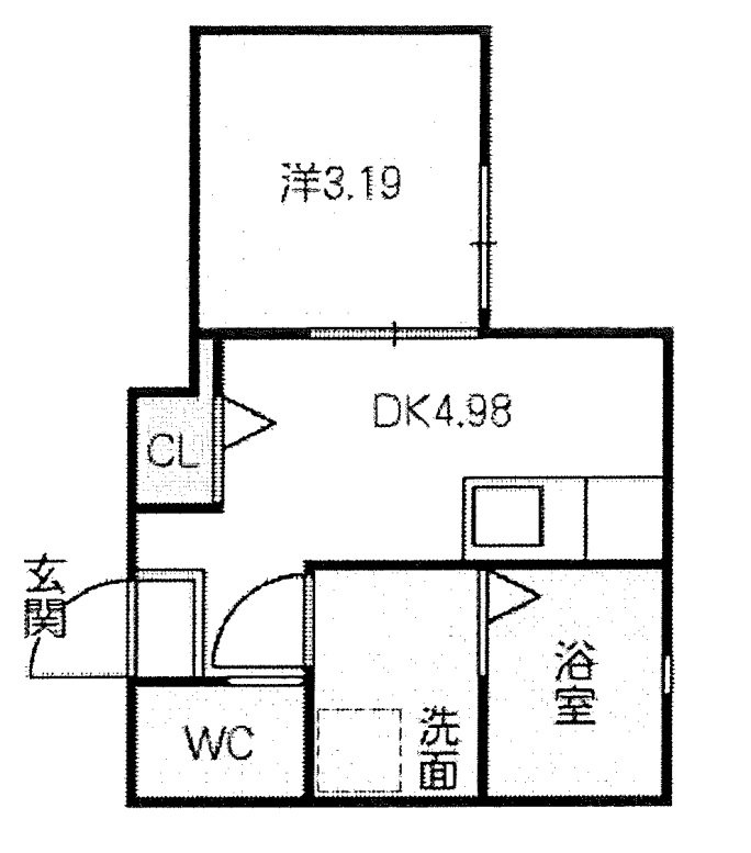 名古屋市南区呼続のアパートの間取り