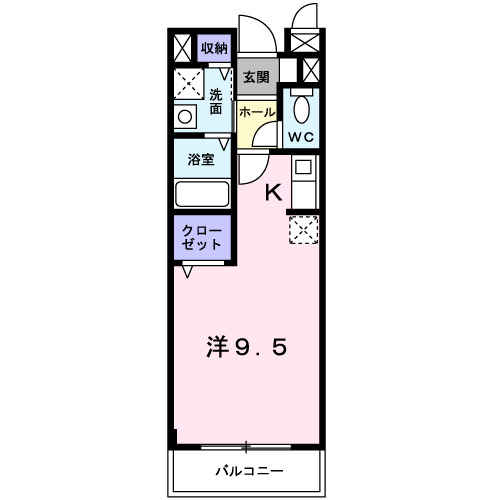 堺市西区浜寺船尾町西のアパートの間取り