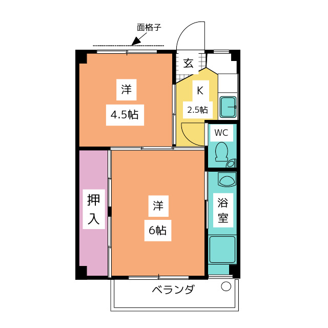 ビレッジハウス岩倉　３号棟の間取り