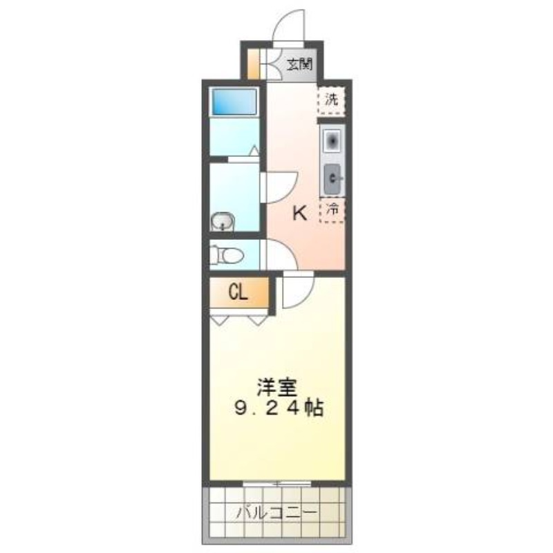 広島市中区十日市町のマンションの間取り