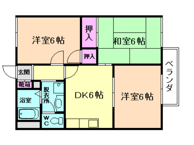 メゾン土谷Ｃ棟の間取り