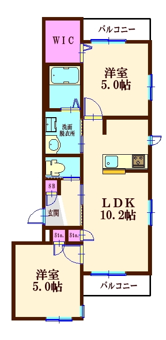 Idyllic Courtの間取り