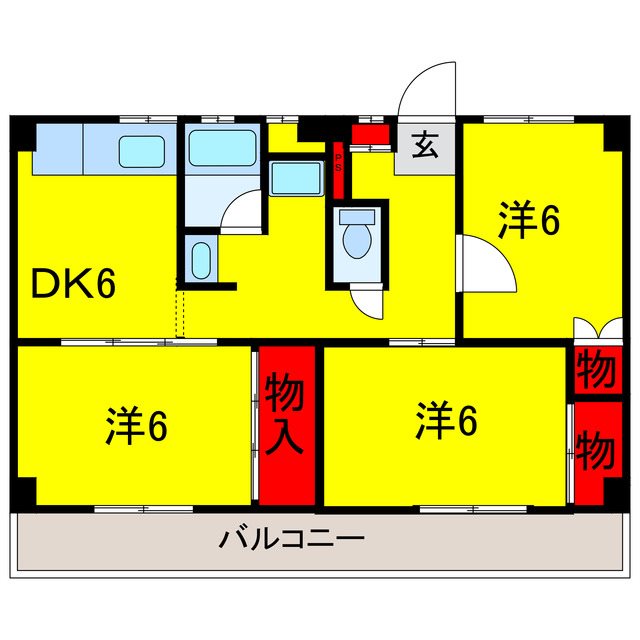 ビレッジハウス市原の間取り