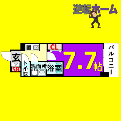 名古屋市瑞穂区神穂町のマンションの間取り