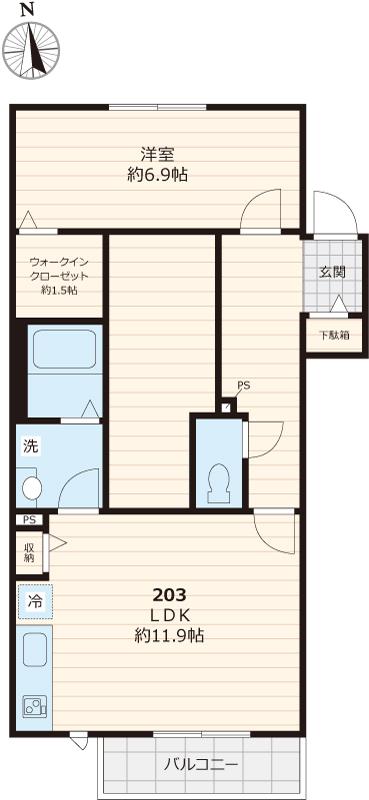 パインハイツ鹿浜の間取り