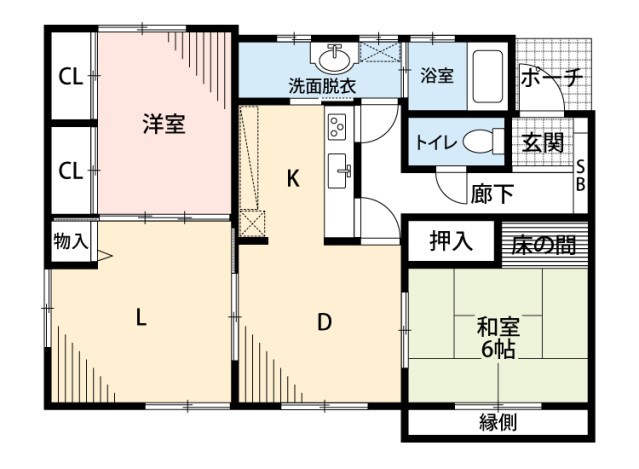 福岡市中央区黒門のマンションの間取り