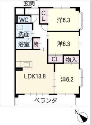 フランダース北山の間取り