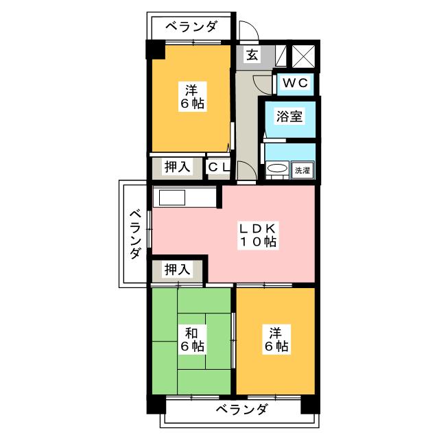 サンライズ伊東　弐番館の間取り