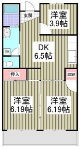 さいたま市大宮区上小町のマンションの間取り