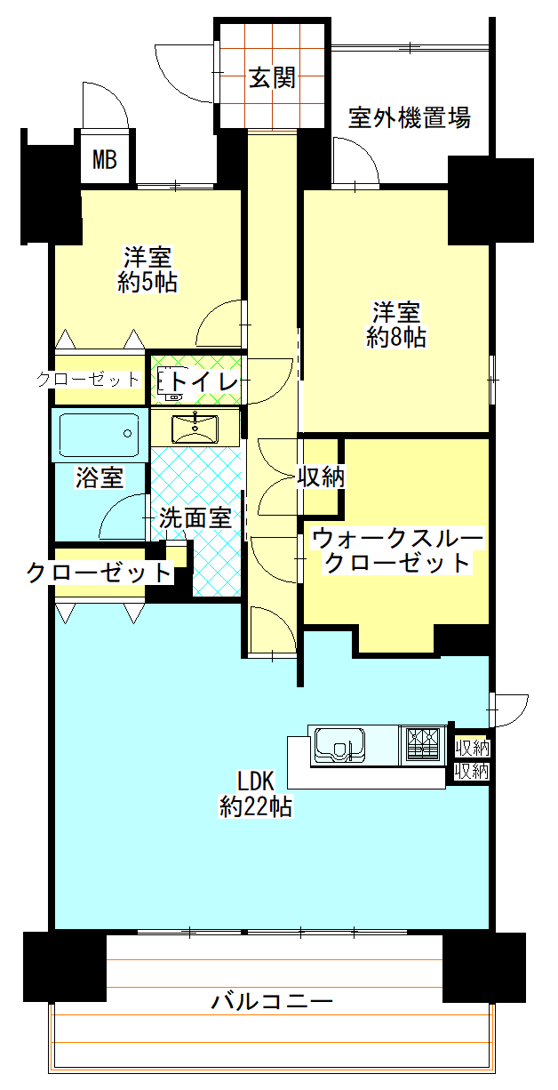 サーパス福山駅ザ・ガーデンの間取り