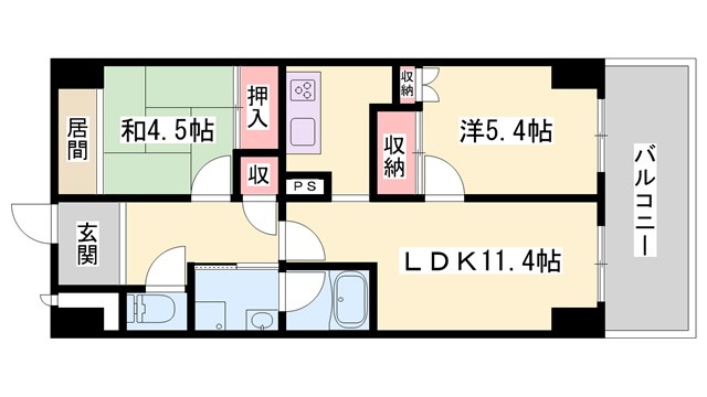 シャトー日東Cの間取り