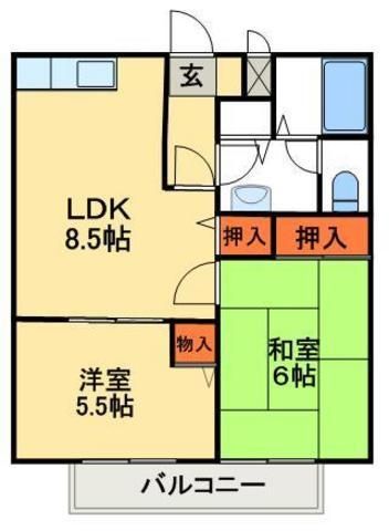 船橋市夏見のマンションの間取り