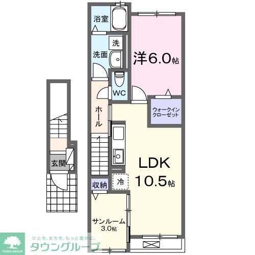 高座郡寒川町一之宮のアパートの間取り