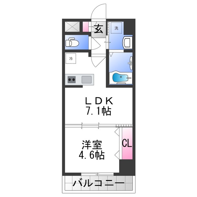 マーベラスコート巽東の間取り