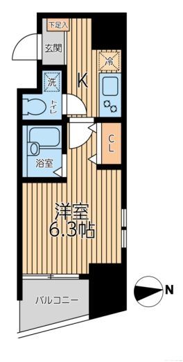 茅ヶ崎市幸町のマンションの間取り