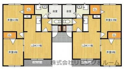 神栖市日川のアパートの間取り