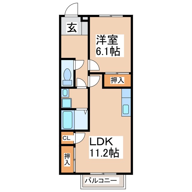 東御市滋野のアパートの間取り