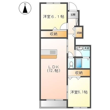 富士市厚原のアパートの間取り