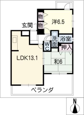 グランパス朝岡の間取り