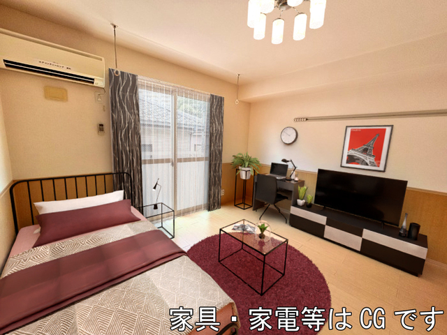 居室・リビング　洋室　※家具・家電等はＣＧですが実寸サイズで作成しております